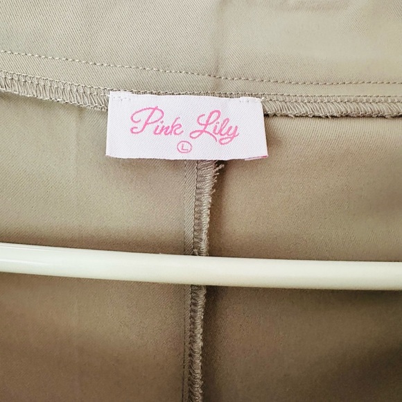 Swept Away With You Taupe Tailored Wide Leg Pants - Picture 6 of 6